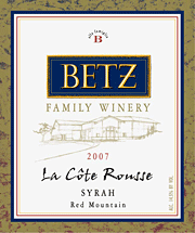 Betz family wines syrah label just one of the fine wines from the wine seller